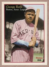 Babe Ruth Boston Red Sox / pitcher card Miller Press / FREE SHIP / NM+