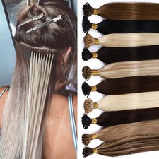 50-300 Strands I Tip Hair Stick Tip Remy Extension Capelli Umani Micro Anello Perlina US