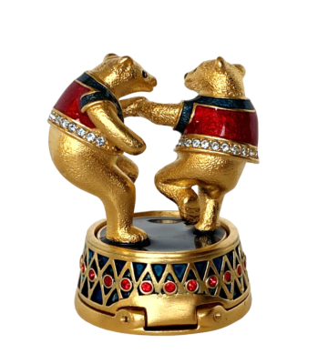 エスティーローダー　ソリッドパフューム2008・ダンシングベア ESTEE LAUDER 2008 PLEASURES SOLID PERFUME TWO DANCING ROTATING