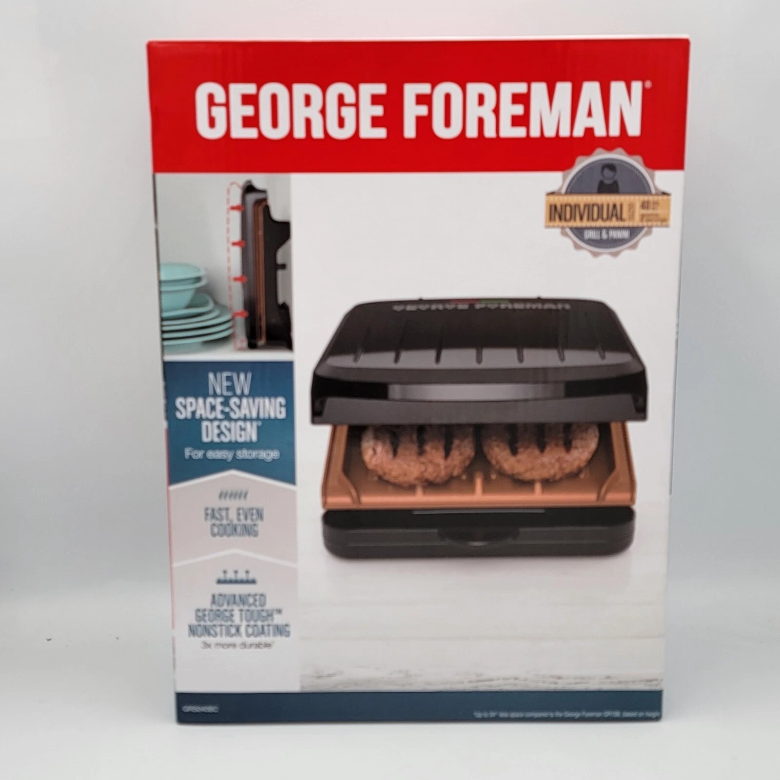 Grill & Panini George Foreman NEW NeverOutOfBox 40 Sq. inch surface, GRS040BZ