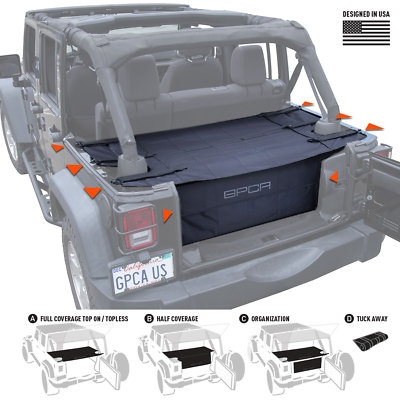 GPCA Cargo Cover PRO Freedom Pack for Jeep Wrangler JK 4DR Hard Top-USED