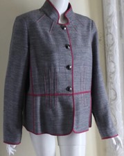 Etcetera -sz 16 Fab Very Chic Gray Woven Pink Elegant Blazer Jacket Xl