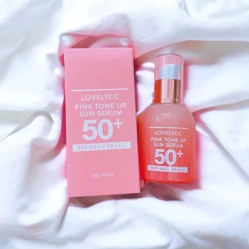 30g Original LOVELYCC Pink Tone Up SUN SERUM 𝐒𝐏𝐅𝟓𝟎+ 𝐏𝐀+++ ( EXP 2027 )