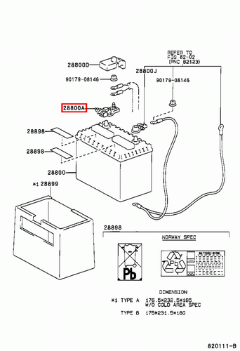 Genuine 4Runner RZN185 RZN180 KZN185 Positive Battery Terminal Clamp Clips - Picture 6 of 20