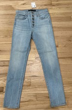 NWT 225 VERONICA BEARD JEANS Debbie 10  Skinny High Rise Exposed Button Sz 26/2