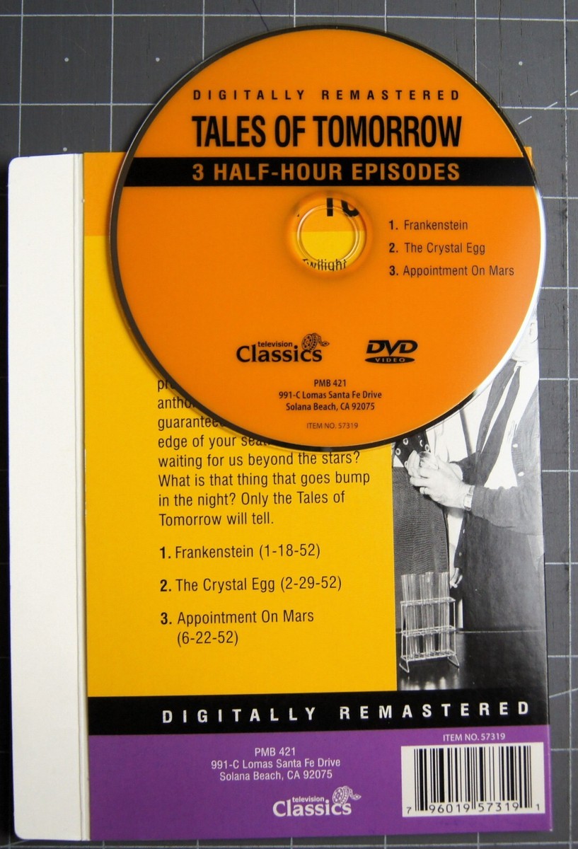 TALES OF TOMORROW DVD 3 Classic 1952 B&W Television Shows | eBay