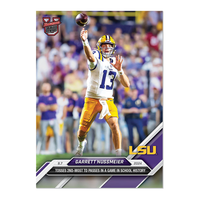 2024 Bowman U Now Football 11 Garrett Nussmeier LSU Tigers 2nd Most TDs PR 608