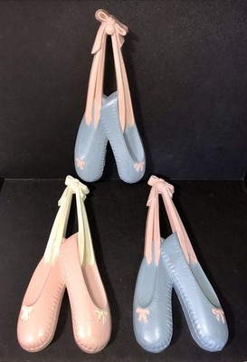 Vtg Home Interior Homco Ballet Slippers Wall Hanging Decoration 1991 Set Of 3