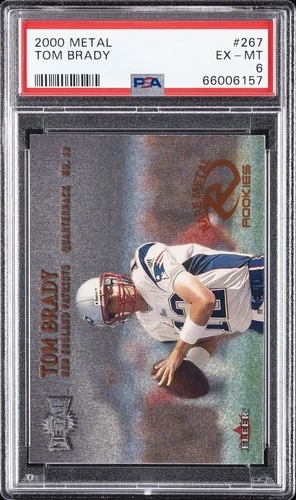 2000 METAL #267 TOM BRADY ROOKIE RC PSA 6