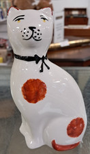 Vintage Arthur Wood England Ceramic Mantle Cat - Orange & White