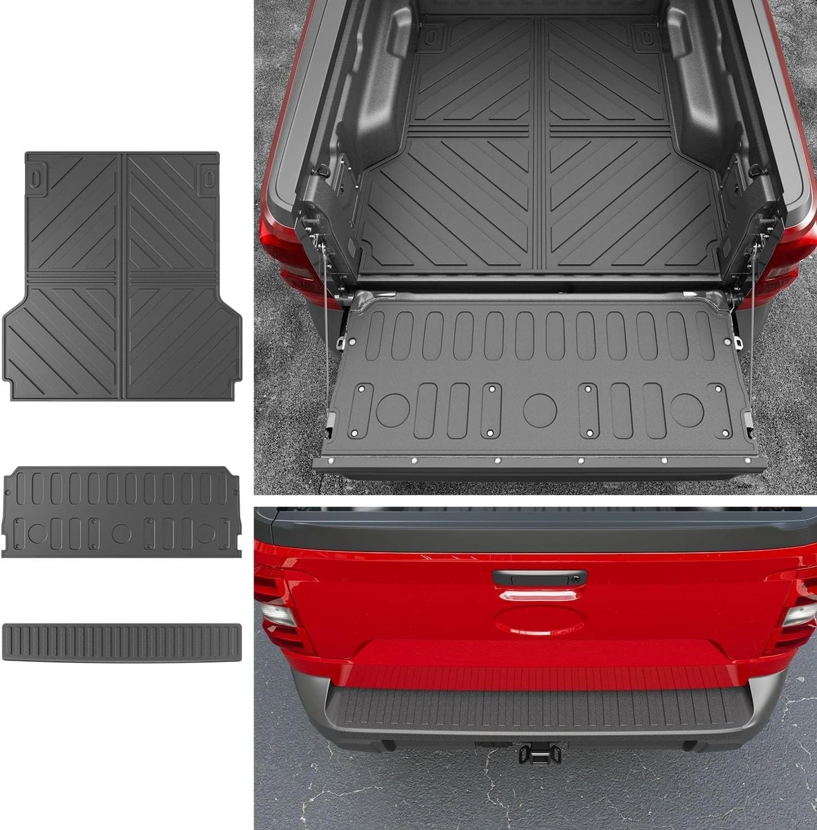 Tapete De Cama Para Ford Maverick 5 Pies 2022 – De Goma Dura, Antideslizante Y Resistente A La Intemperie