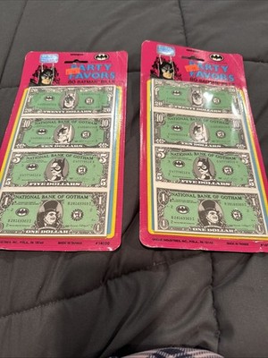 2 Sets 1991 Unique Batman Returns official Licensed 80 Batman Bills Party Favor