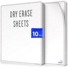 SCRIBBLEDO Small White Board Dry Erase Sheets 9  x12  for Kids Teache