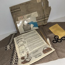 Vtg Woven Basket Handbag National Handcraft Incomplete Orig Package/216e