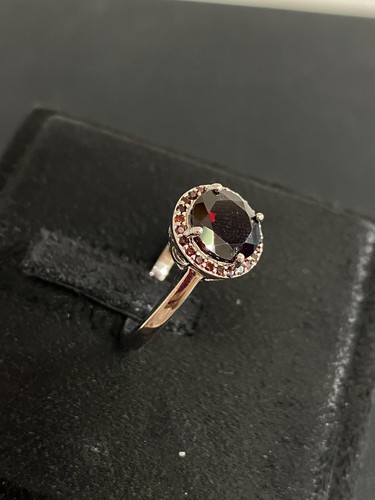 NATURAL GARNET 8 MM GARNET DIAMOND CUT STERLING SILVER 925 RING EARRING PENDENTS - 第 11/14 張圖片