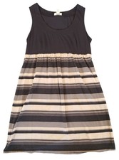 Loft Womens Sleeveless Striped Dress Medium Cotton & Spandex Summer Light Weight