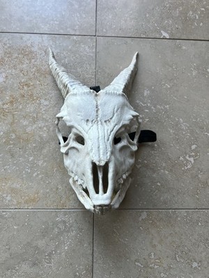 Seasonal Visions Goat Skull Mask Halloween Cosplay Jaw Motion