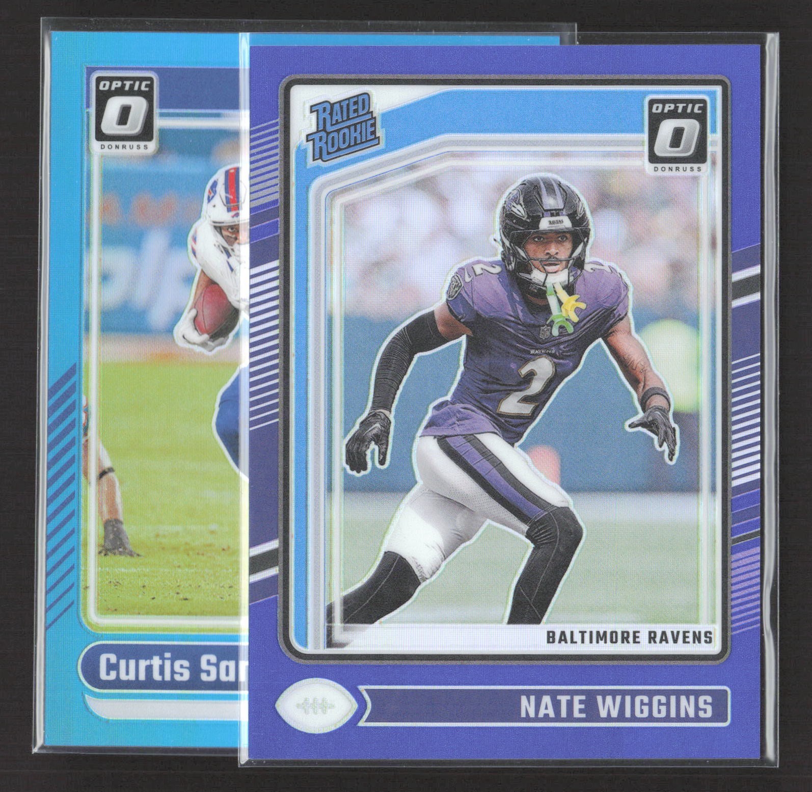 2024 Panini Donruss Optic - Rated Rookie Nate Wiggins #281 Blue Prizm /199 (RC)