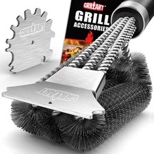 GRILLART Grill Brush and Scraper,18 Inch BBQ Grill Cleaning Brush Kit, Safe Wire