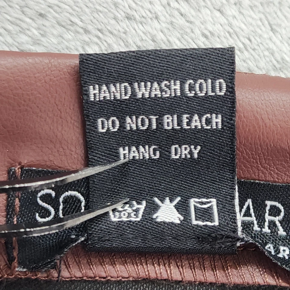 Soho Apparel Skirt Womens XL Brown Faux Leather Midi A-Line Back Zip Stretch - Image 4 of 4