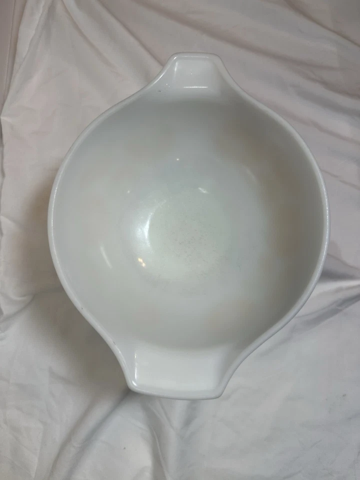 复古 Pyrex 白色向日葵雏菊 #442 灰姑娘嵌套混合碗 1 1/2 夸脱 — 第 3/4 张图片