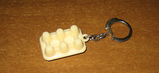 PORTACHIAVI miniatura Scatolo da 6 Uova Gadget in plastica dura  vintage anni 70