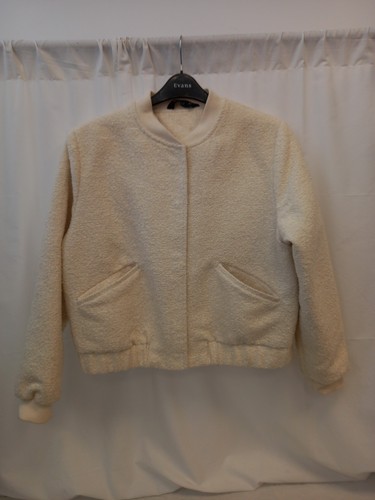  FF Cream Boulce Style Bomber Jacket Size 16 Pre Loved
