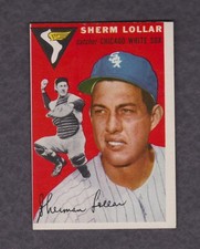 1954 Topps Baseball Card #39 Sherm Lollar Chicago White Sox NM Miscut Vintage