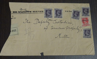 Pakistan Official Service Cover Overprints India Stamps to Multan