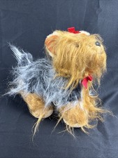 Vintage Russ Berrie Co Yorkie 10" Realistic Plush Yorkshire Terrier Item 541