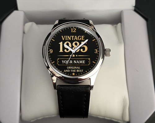 Vintage 1985 Personalised 40Th Birthday Watch Original & Best 38mm Dial Boxed
