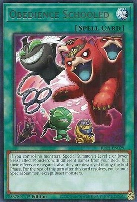 JUSH-DE029 Gehorsam geschult Rare 1. Auflage Yu-Gi-Oh