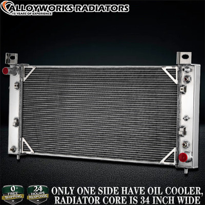 3Row Aluminum Radiator For Chevy Silverado GMC Sierra 1500 2500 Tahoe Yukon 34''