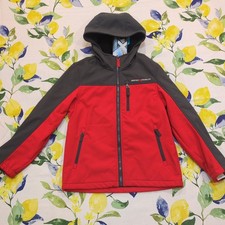 NWT ZEROXPOSUR Red Insulated Boy's Soft Shell Full Zip Hooded Jacket Size 10/12