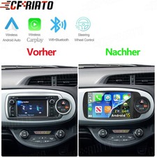 F&uuml;r Toyota Yaris 2012-2019 Apple Carplay Android 15 Autoradio GPS NAVI BT 2+64GB