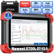 XTOOL D7 V2.0 OBD2 Full System Diagnostic Tool Bidirectional Scan Tool IMMO PCM