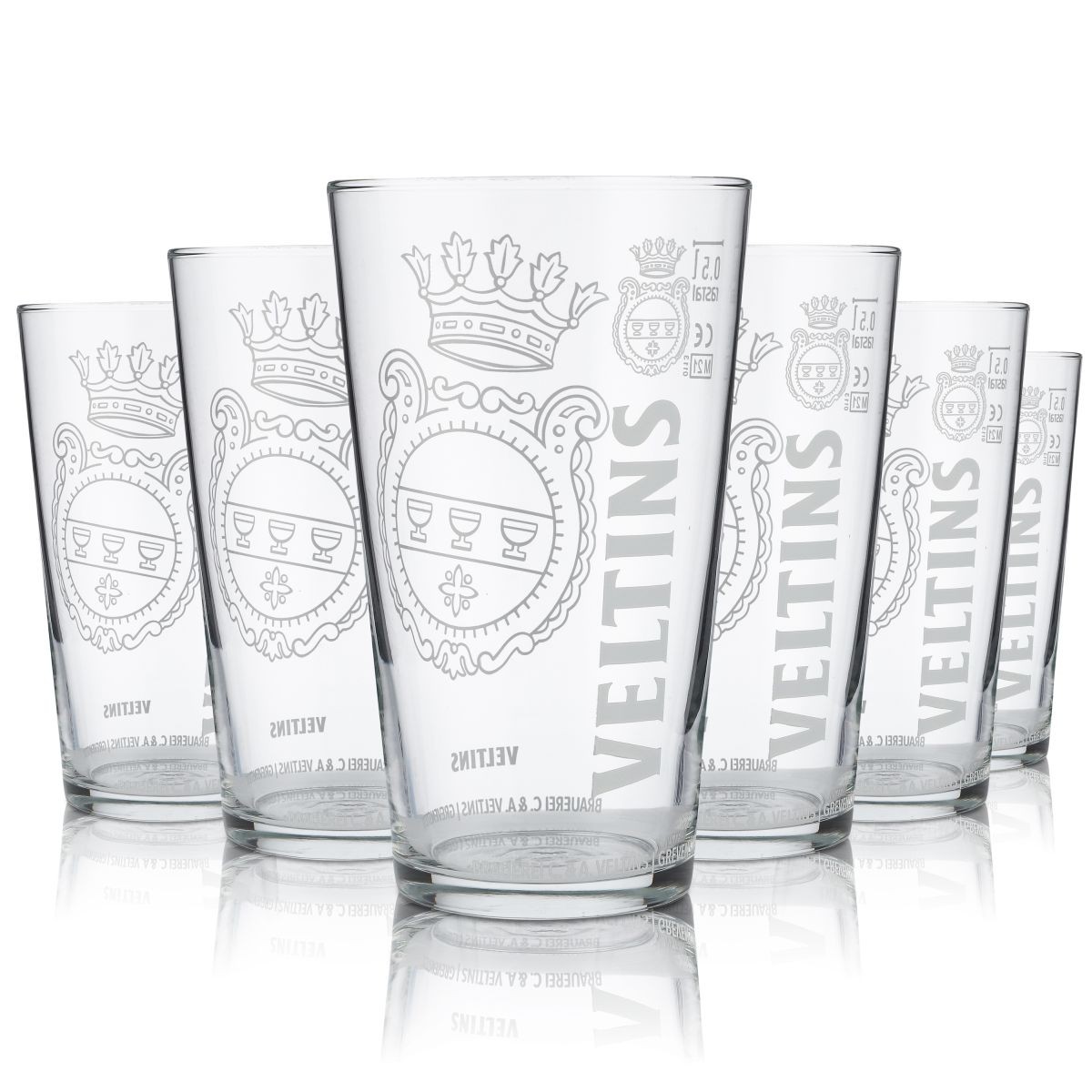 Veltins Biergläser 6er Set Becher 0,5l Pilsglas Bier Glas Brauerei Gastro