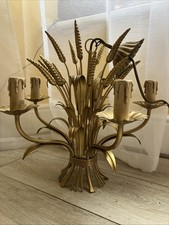 Vintage Gilded Wheatsheaf Chandelier Ceiling Light 5 Lights