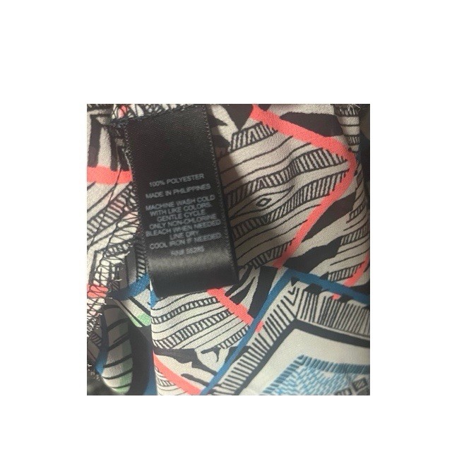 Express Geometric Patterned Sheer Short Sleeve Ki… - image 5