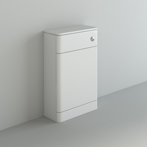Mueble de inodoro mueble trasero a pared blanco brillo 500 mm x 217 mm - Imagen 5 de 6