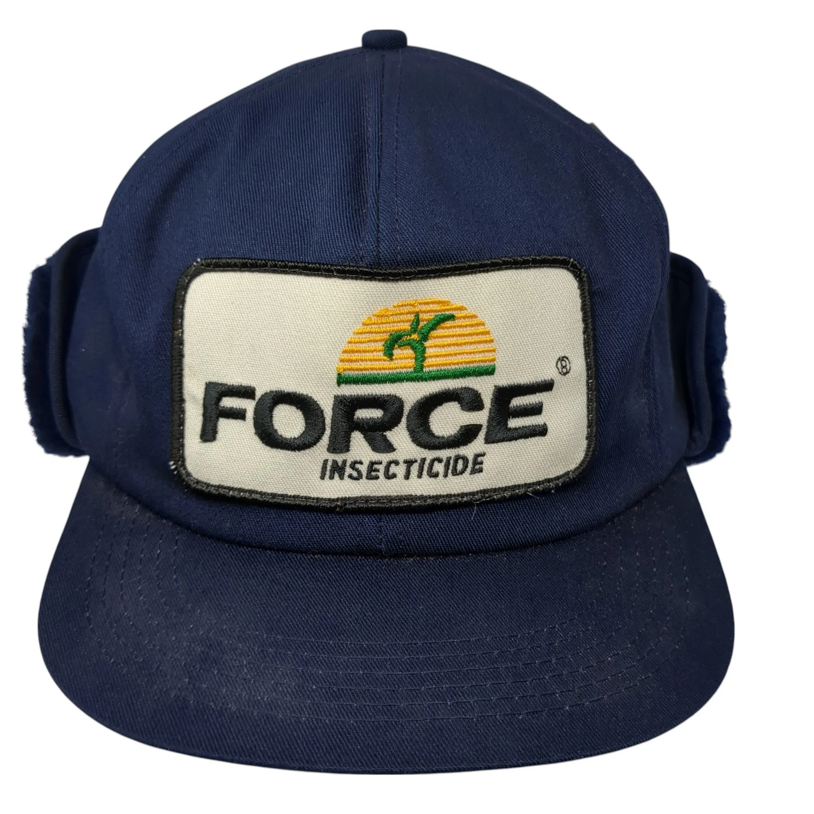 Force Insecticide Fitted Hat Blue One Size Neck Flap Legend W/Tags