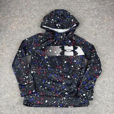 Under Armour Cold Gear Storm Fleece Hoodie Pullover Paint Splash Girls Medium M