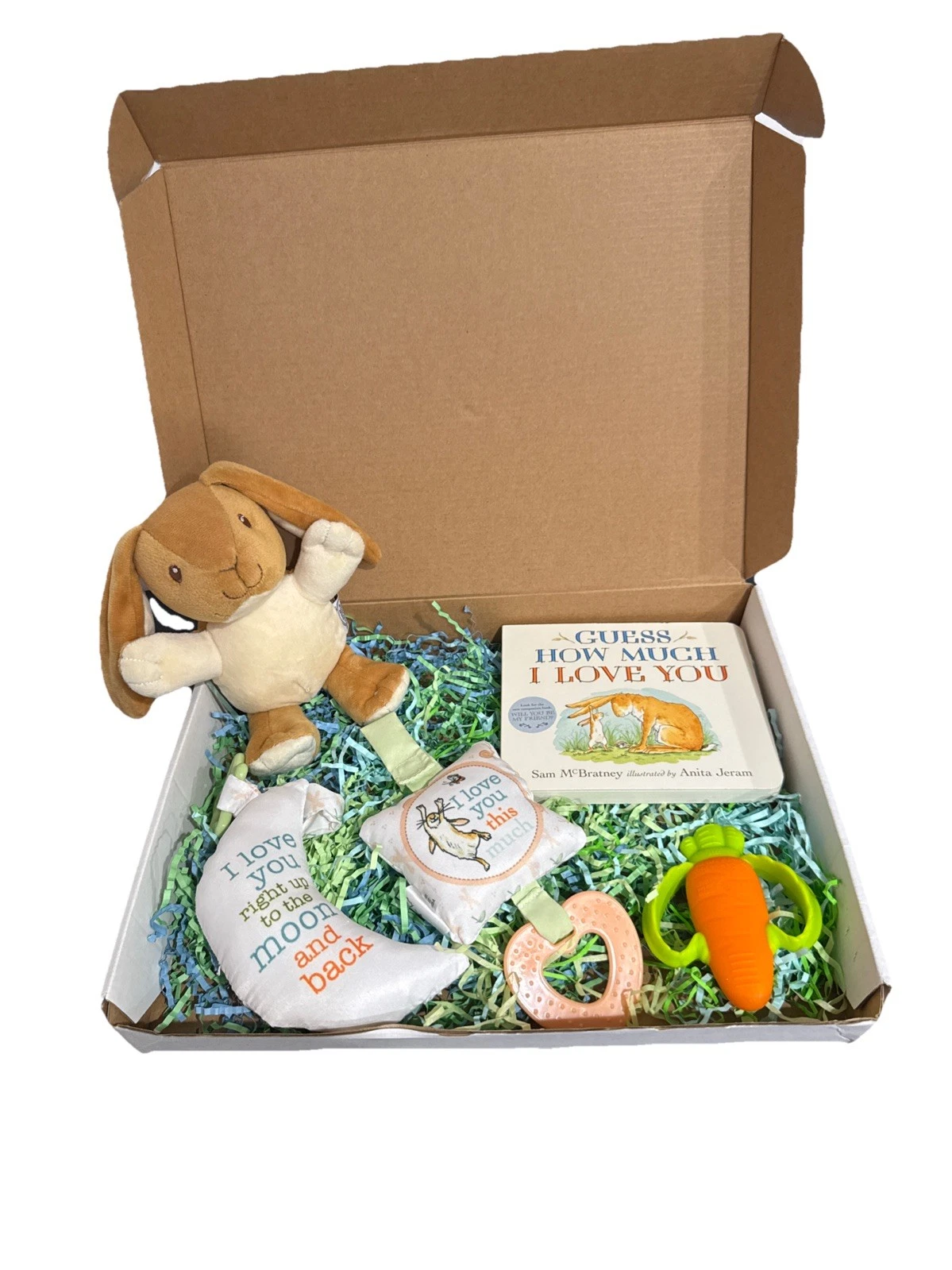 Baby Shower Gift, Guess How Much I Love You Book, Plush, Crinkle Toys & Teether