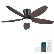 Ceiling Fans with Lights-42 Low Profile Ceiling Fan with Light and Remote/APP...