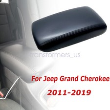 For Jeep Grand Cherokee 2012-2018 2019 Console Armrest Leather Cover Black