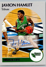 Javion Hamlet 2022 Panini Chronicles Draft Picks Hoops Auto Purple /49 HR-JHA