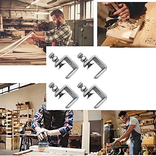 4 Pcs Stainless Steel C-Clamp with Wide Jaw Opening for Woodworking Welding - Picture 2 of 6