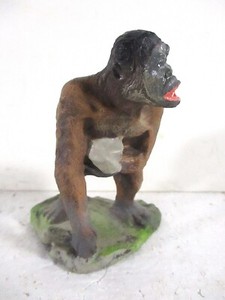 SCARCE ANTIQUE AUSTRIAN ZOO GORILLA TOY FIGURE, COMPOSITION MATERIAL, CA 20'S