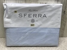 Sferra Fine Linen Celeste Full / Queen Duvet Cover Blue 88x92” New