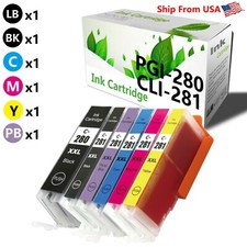 6PK PGI 280XXL CLI 281XXL Ink Cartridge for Pixma TS8300 TS8320 TS8322 Printer